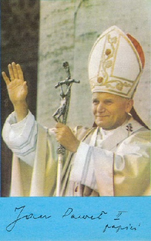 Pope John Paul II Picture and autograph