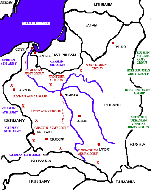 poland 1939 MAP1 Zahcod west plan z polish defence plan